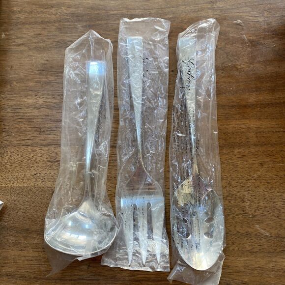 Gorham Argento 3-Piece Hostess Serving Set 18/10 Stainless Flatware NEW In Box - Picture 2 of 6